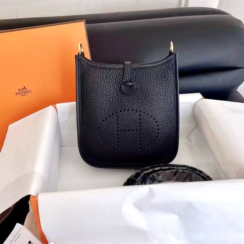 【全新品】Hermes evelyne mini愛馬仕伊芙琳黑金W刻-9