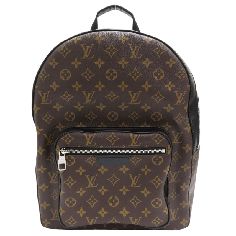 棕色 原花 PVC塗層帆布 後背包 M41530-0