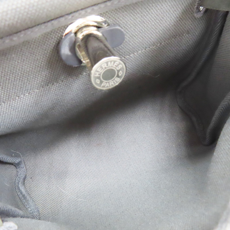 灰色 帆布 Herbag Zip 20 肩背包 W刻 銀扣【HERMES 愛馬仕】-4