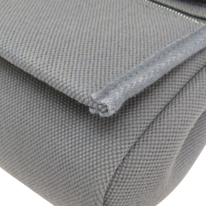 灰色 帆布 Herbag Zip 20 肩背包 W刻 銀扣【HERMES 愛馬仕】-12