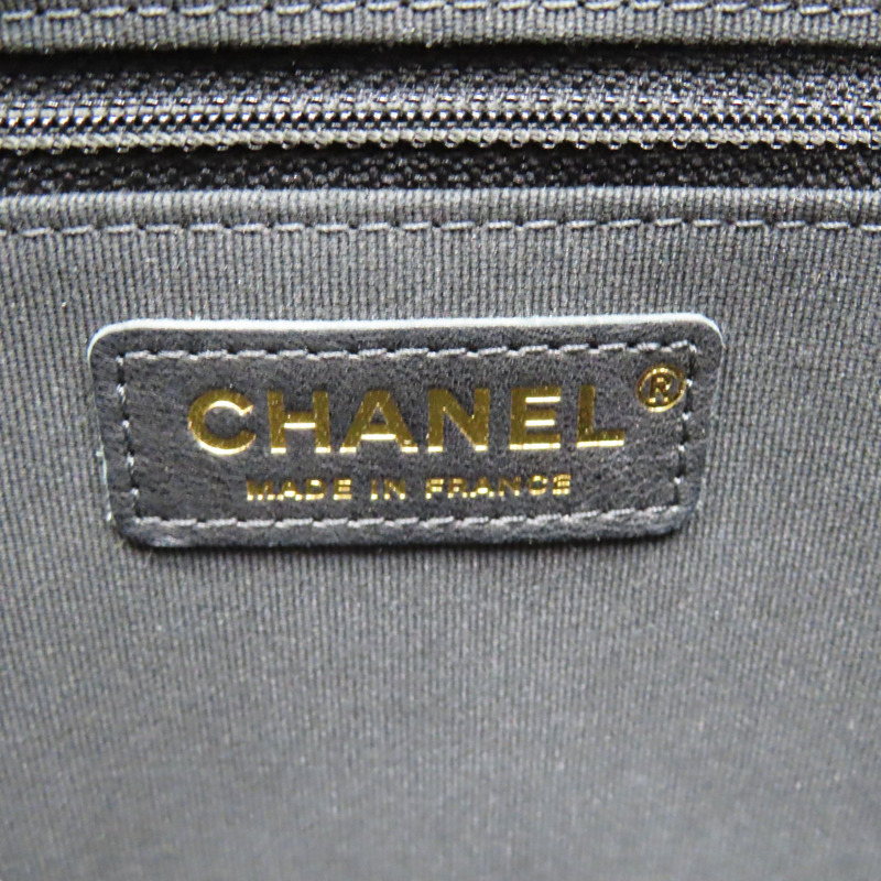黑色 牛皮 菱格紋 荔枝紋 Shopping 两用包 金扣【CHANEL 香奈兒】-6