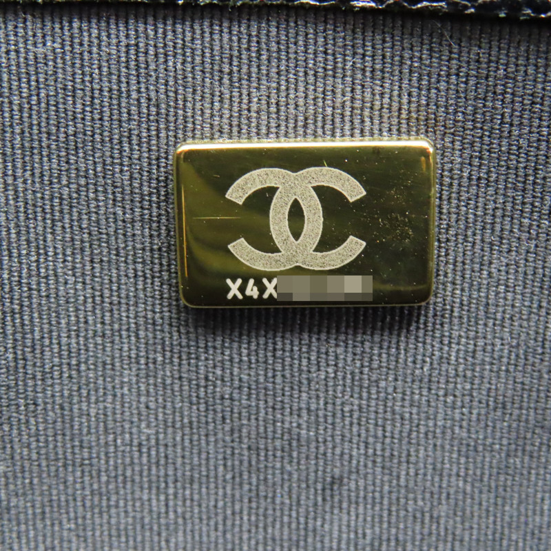 黑色 牛皮 菱格紋 荔枝紋 Shopping 两用包 金扣【CHANEL 香奈兒】-7