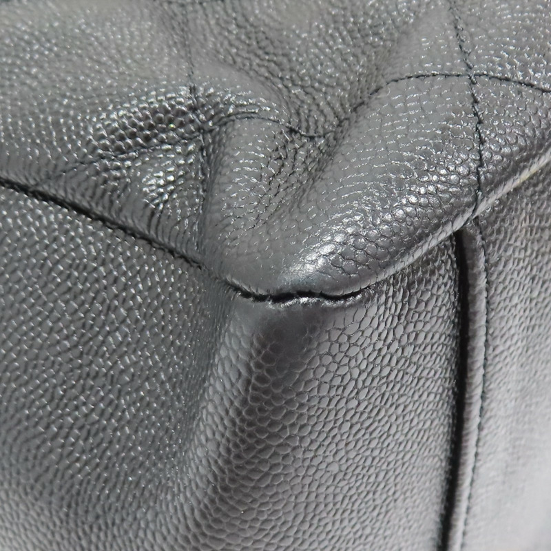 黑色 牛皮 菱格紋 荔枝紋 Shopping 两用包 金扣【CHANEL 香奈兒】-10