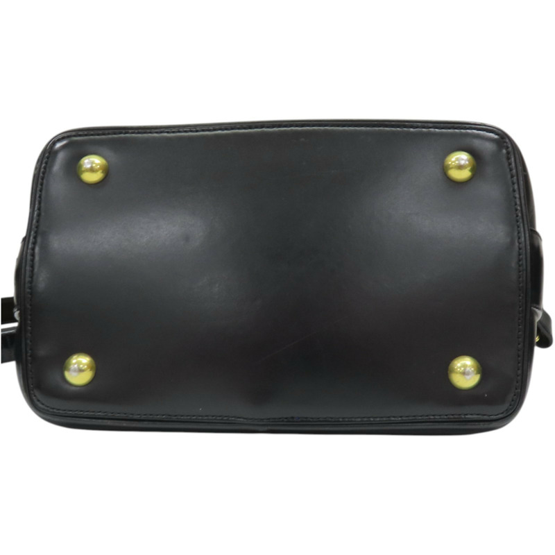 黑色 皮革 bucket bag 肩背包 381734-3