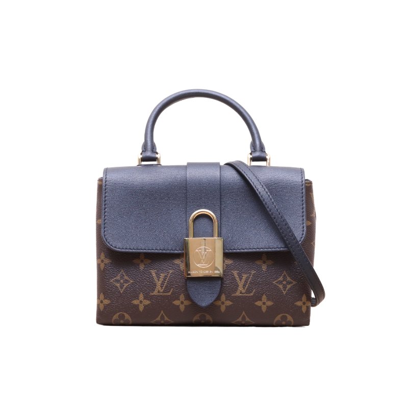 LOUIS VUITTON(路易威登) Locky BB 鎖頭包 黑色 PVC 金扣 2019-0