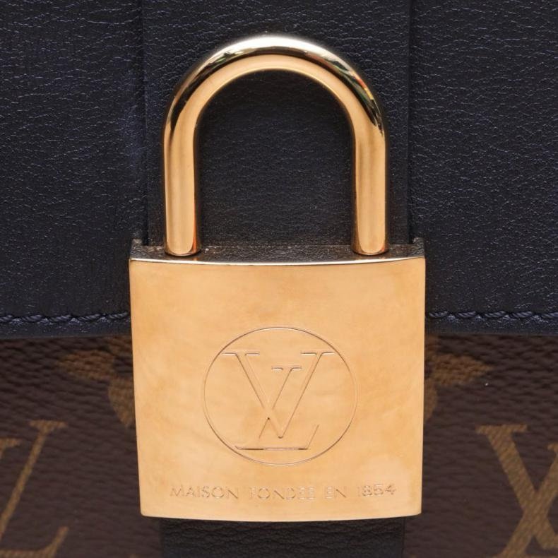 LOUIS VUITTON(路易威登) Locky BB 鎖頭包 黑色 PVC 金扣 2019-8