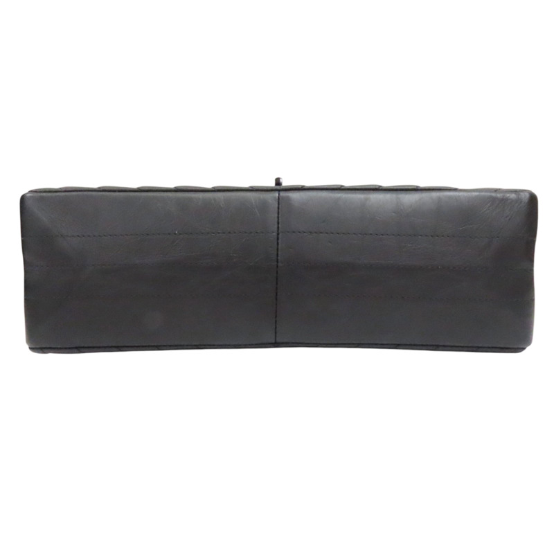 黑色 山型紋 牛皮 So Black 2.55 鍊帶 肩背包 (無卡)【CHANEL 香奈兒】 A37587-3