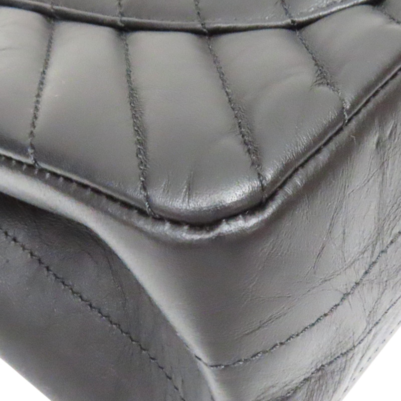 黑色 山型紋 牛皮 So Black 2.55 鍊帶 肩背包 (無卡)【CHANEL 香奈兒】 A37587-10