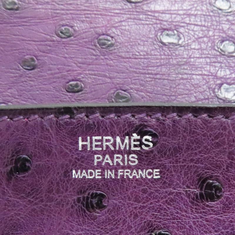 紫羅蘭 鴕鳥皮 Birkin 30 柏金包 手提包 □N刻 銀扣【HERMES 愛馬仕】-7