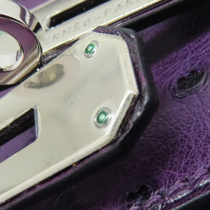 紫羅蘭 鴕鳥皮 Birkin 30 柏金包 手提包 □N刻 銀扣【HERMES 愛馬仕】-14