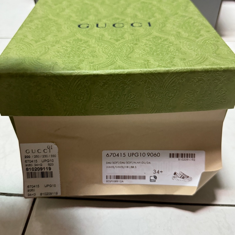 Gucci 紅綠織帶板鞋 34+-5