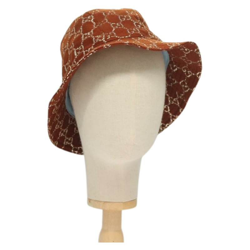 【日本直送】GUCCI GG 帆布漁夫帽 L 棕色 631951 正品 am8717-0