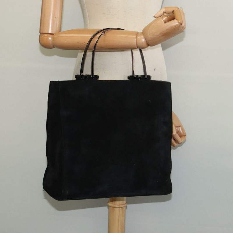 【日本直送】GUCCI 手提包 麂皮 黑色 銀色 002 1025 正品 ep9555-23