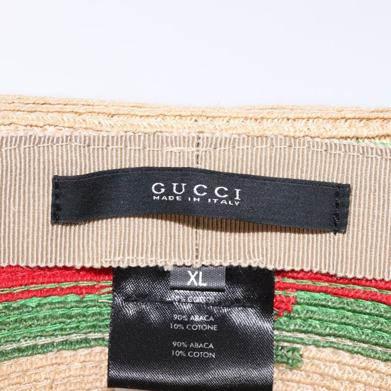【日本直送】GUCCI Web Sherry 系列帽子，Abaca 布料，米色、紅色、綠色，貨號 234137，正品，yk18743-13