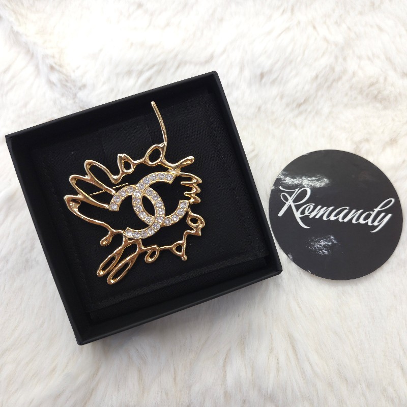 Chanel 雙C水鑽 胸針-0