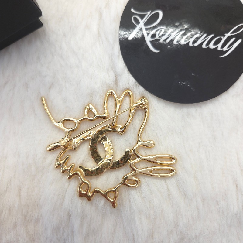 Chanel 雙C水鑽 胸針-1