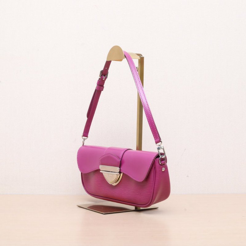 LOUIS VUITTON(路易威登) 紫色 EPI水波紋牛皮 銀扣 2007 中古腋下包單肩包-3