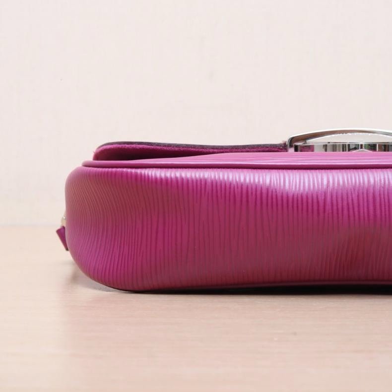 LOUIS VUITTON(路易威登) 紫色 EPI水波紋牛皮 銀扣 2007 中古腋下包單肩包-6