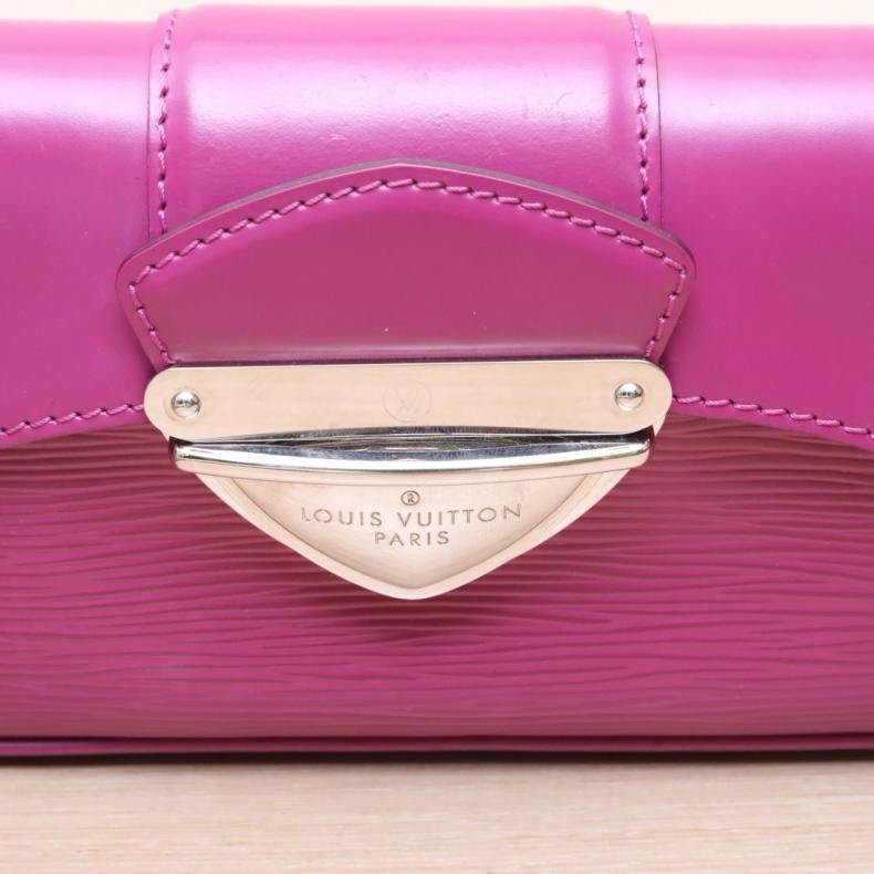 LOUIS VUITTON(路易威登) 紫色 EPI水波紋牛皮 銀扣 2007 中古腋下包單肩包-7