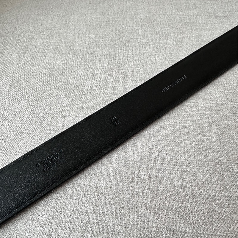 Chanel 皮穿鍊雙C腰帶/皮帶 菱格紋-4