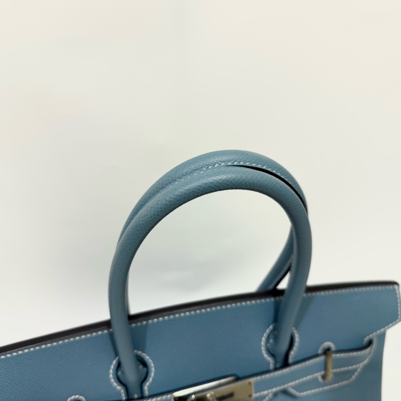 HERMES 75牛仔藍銀釦EPSOM皮BIRKIN30-10