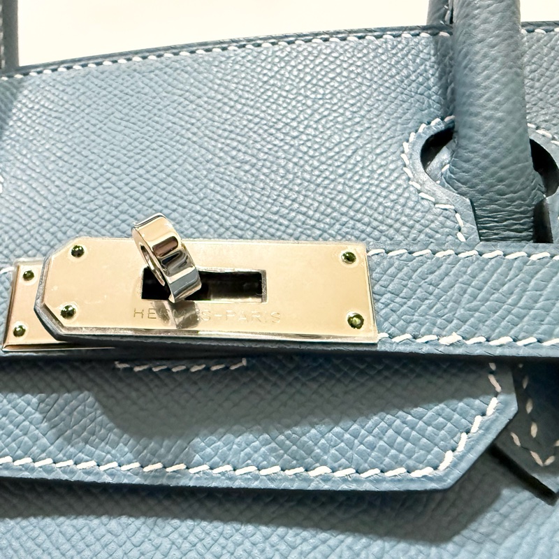 HERMES 75牛仔藍銀釦EPSOM皮BIRKIN30-12