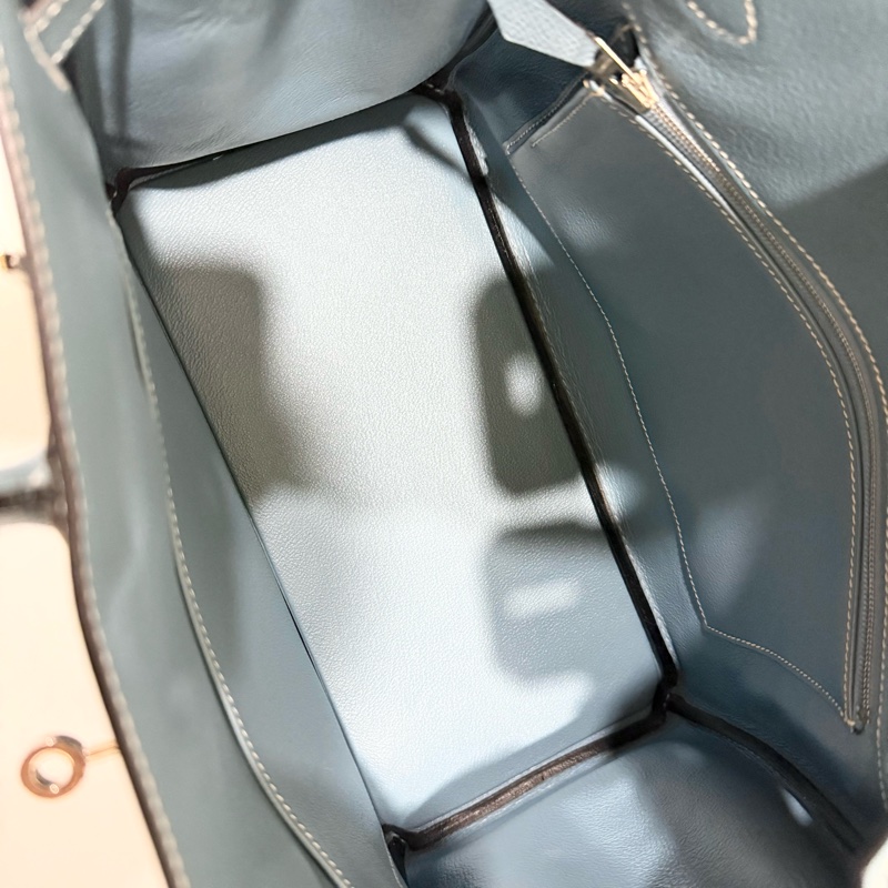 HERMES 75牛仔藍銀釦EPSOM皮BIRKIN30-13