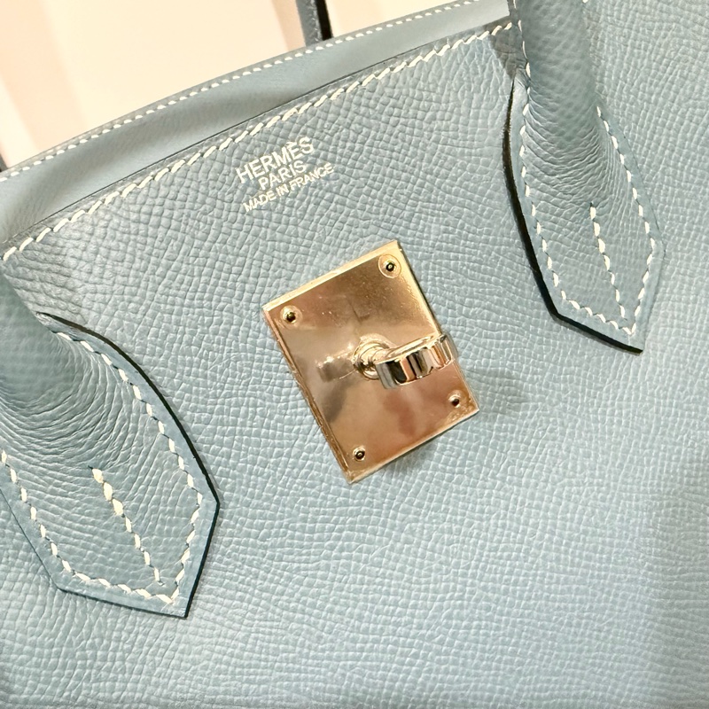 HERMES 75牛仔藍銀釦EPSOM皮BIRKIN30-15