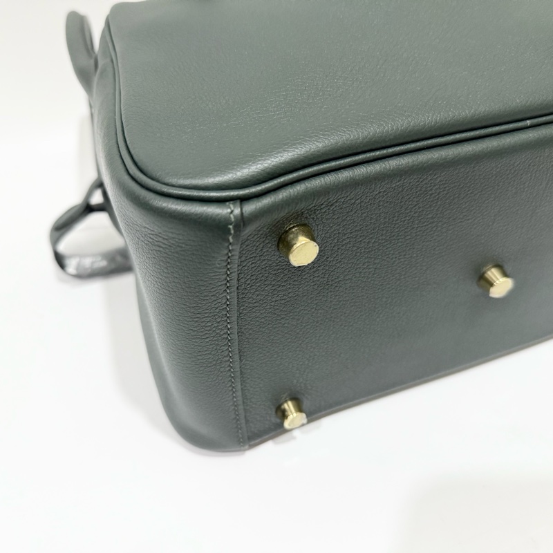 HERMES 1T泰坦綠EVERCOLOR皮金釦LINDY26-8