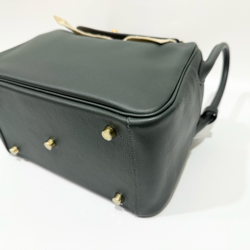 HERMES 1T泰坦綠EVERCOLOR皮金釦LINDY26-9