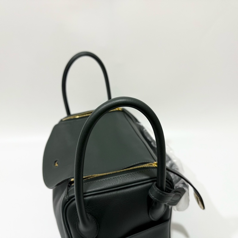 HERMES 1T泰坦綠EVERCOLOR皮金釦LINDY26-13