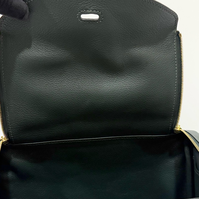 HERMES 1T泰坦綠EVERCOLOR皮金釦LINDY26-17