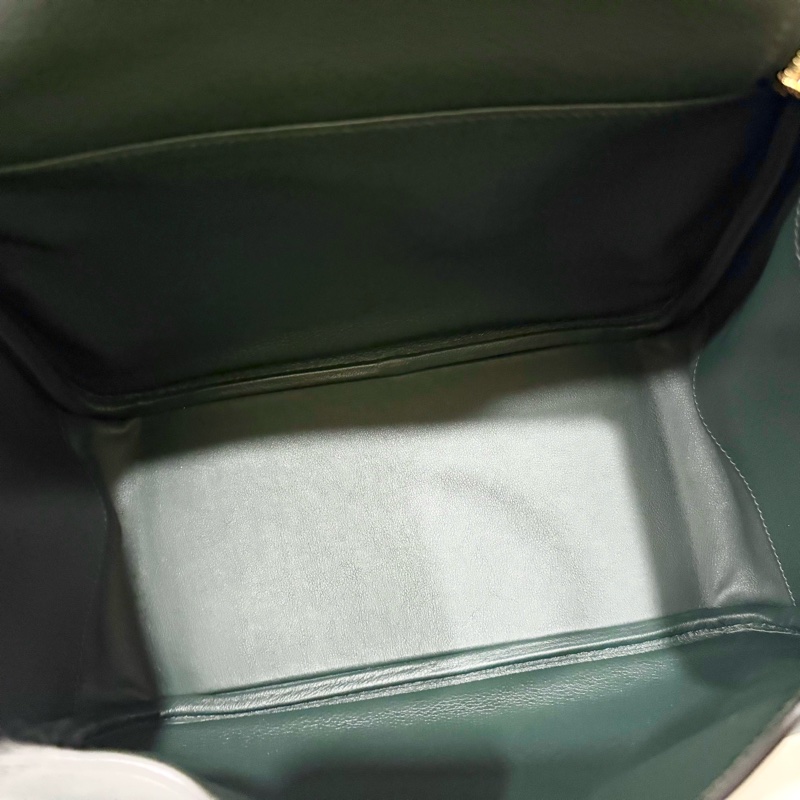 HERMES 1T泰坦綠EVERCOLOR皮金釦LINDY26-5