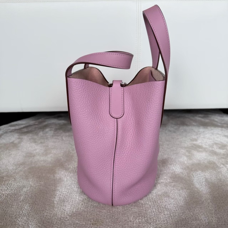 HERMES in the loop 18粉色豬鼻菜籃-2