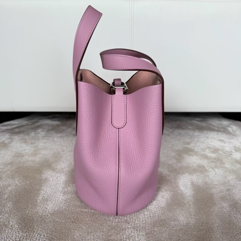 HERMES in the loop 18粉色豬鼻菜籃-4