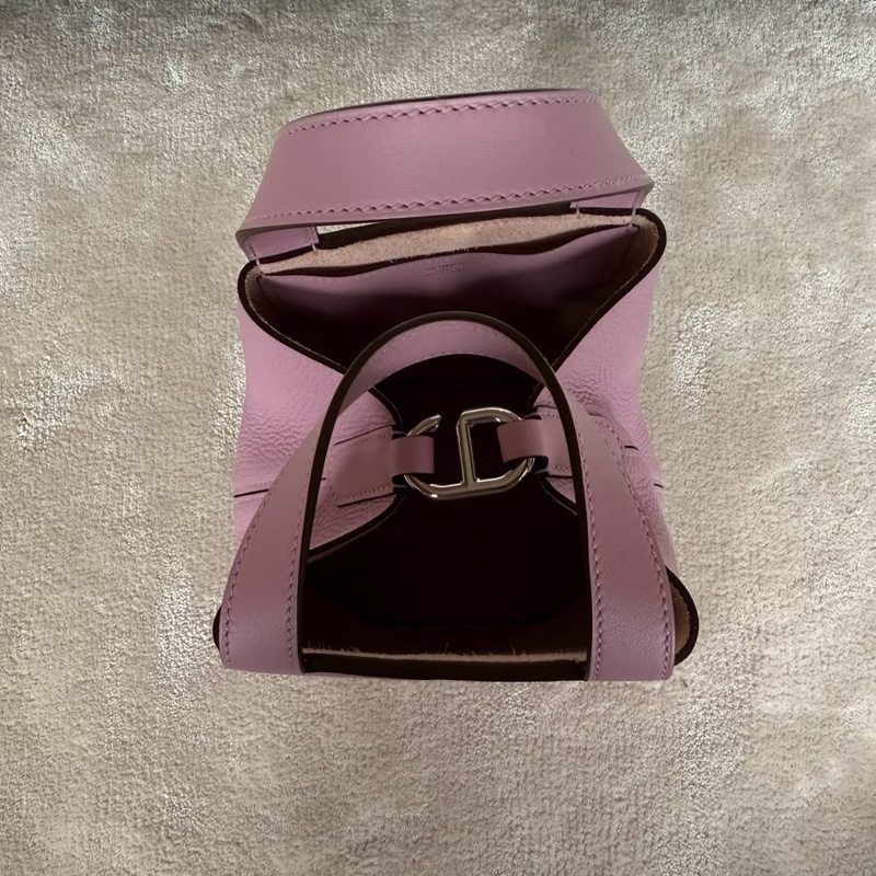 HERMES in the loop 18粉色豬鼻菜籃-5