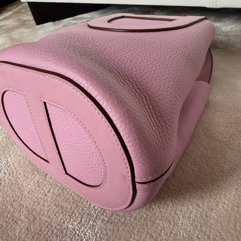 HERMES in the loop 18粉色豬鼻菜籃-7