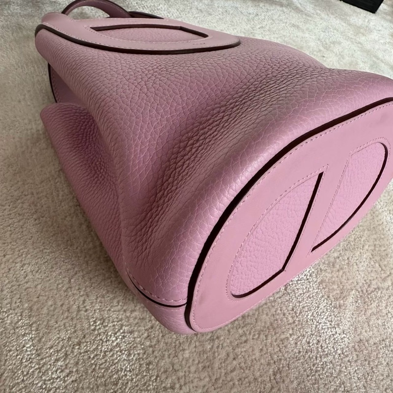 HERMES in the loop 18粉色豬鼻菜籃-8