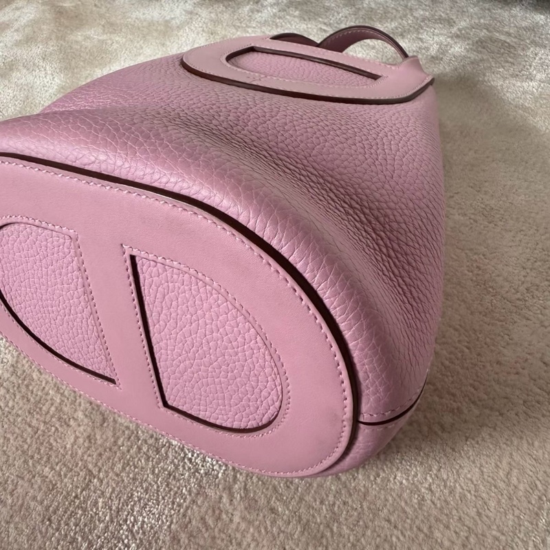 HERMES in the loop 18粉色豬鼻菜籃-9