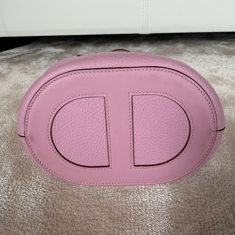 HERMES in the loop 18粉色豬鼻菜籃-10