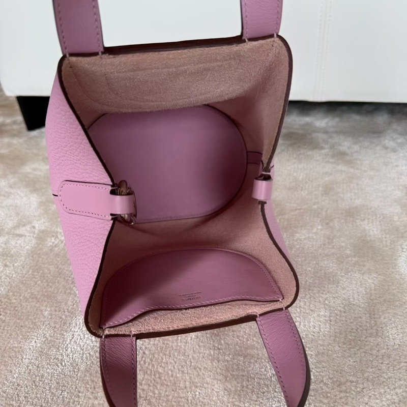 HERMES in the loop 18粉色豬鼻菜籃-11