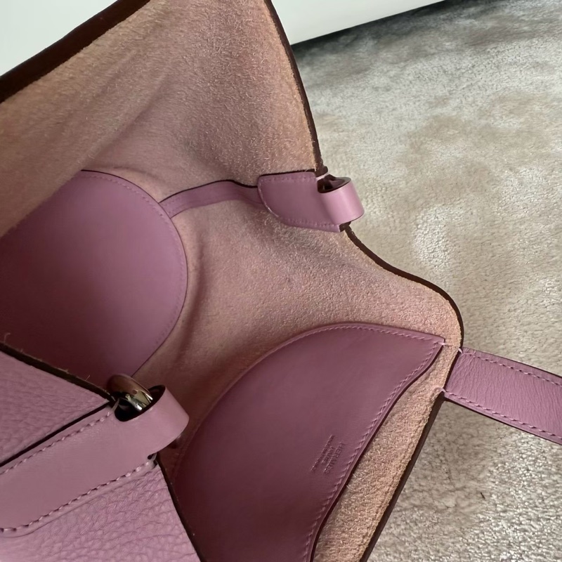 HERMES in the loop 18粉色豬鼻菜籃-12