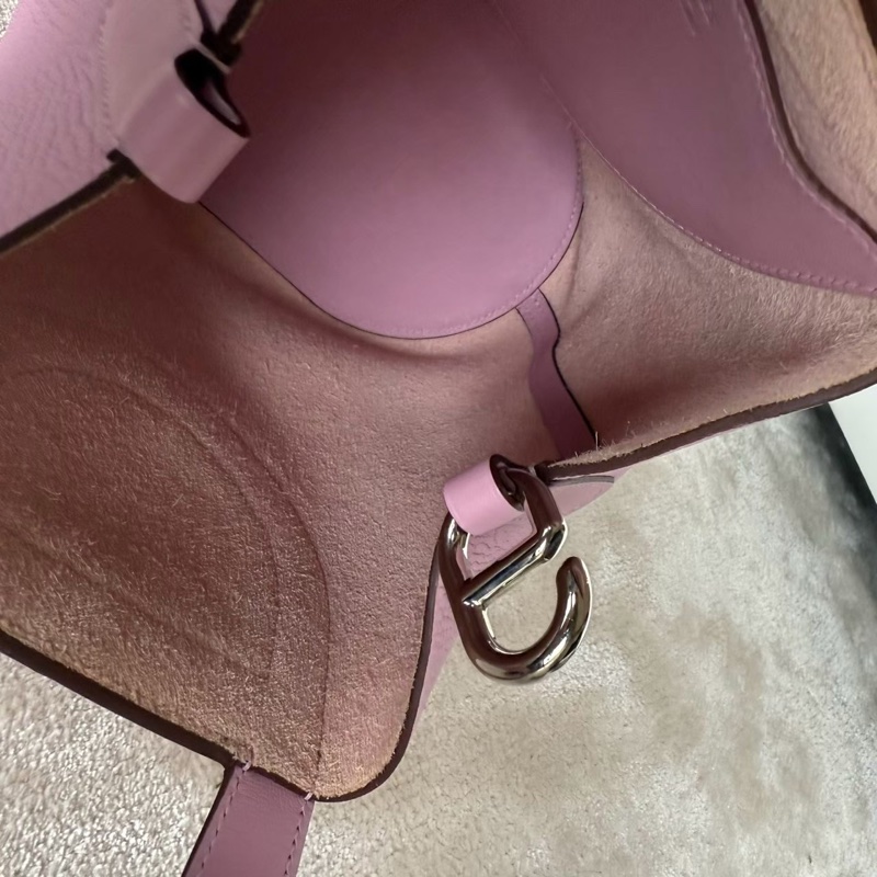 HERMES in the loop 18粉色豬鼻菜籃-13