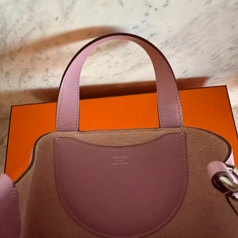 HERMES in the loop 18粉色豬鼻菜籃-17