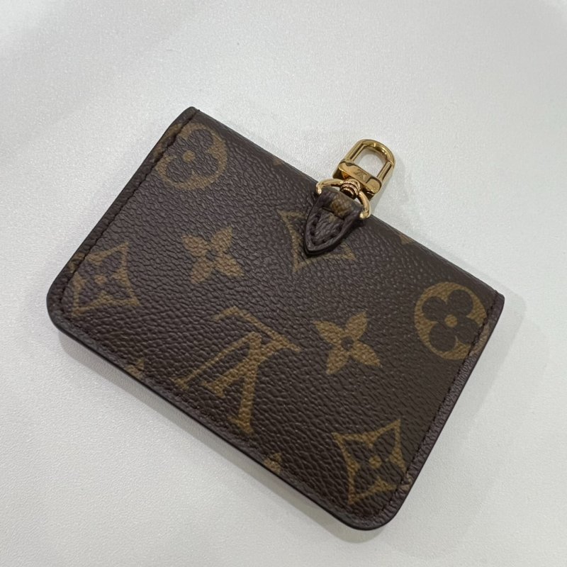 LV M80091/晶片款 老花二合一包綠背帶-9