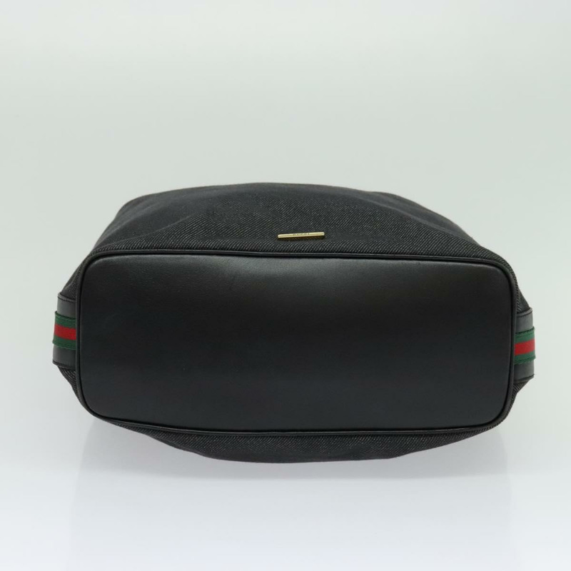 【日本直送】GUCCI Web Sherry Line 單肩包 帆布 黑色 金色 73884 正品 gh324-4