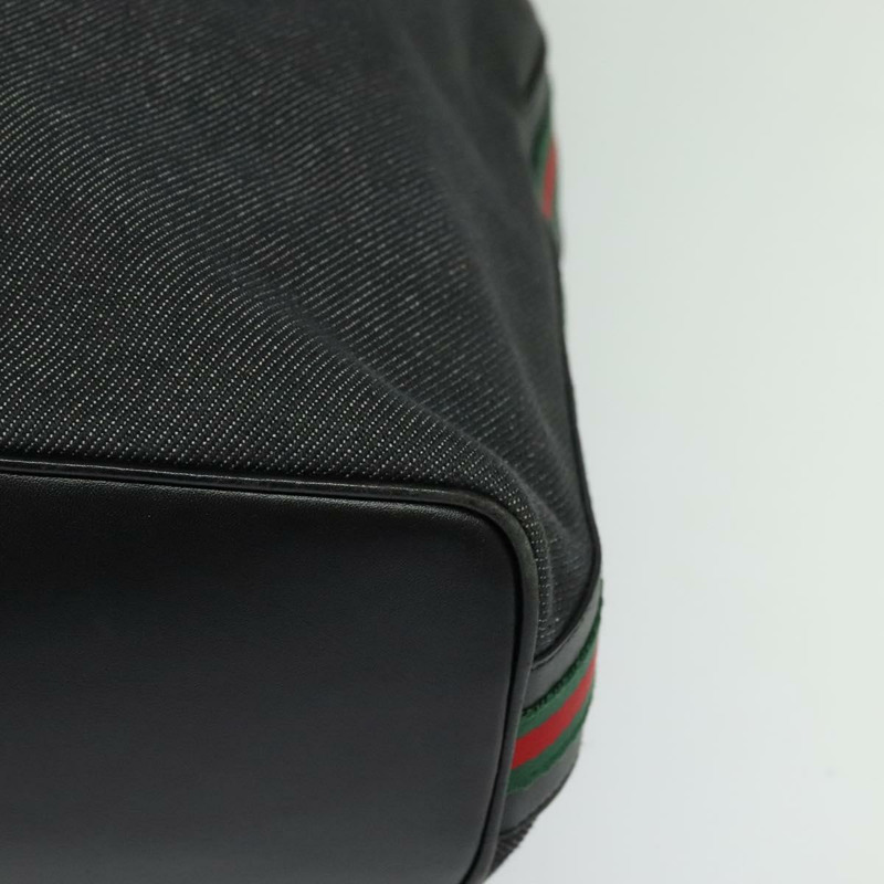 【日本直送】GUCCI Web Sherry Line 單肩包 帆布 黑色 金色 73884 正品 gh324-13