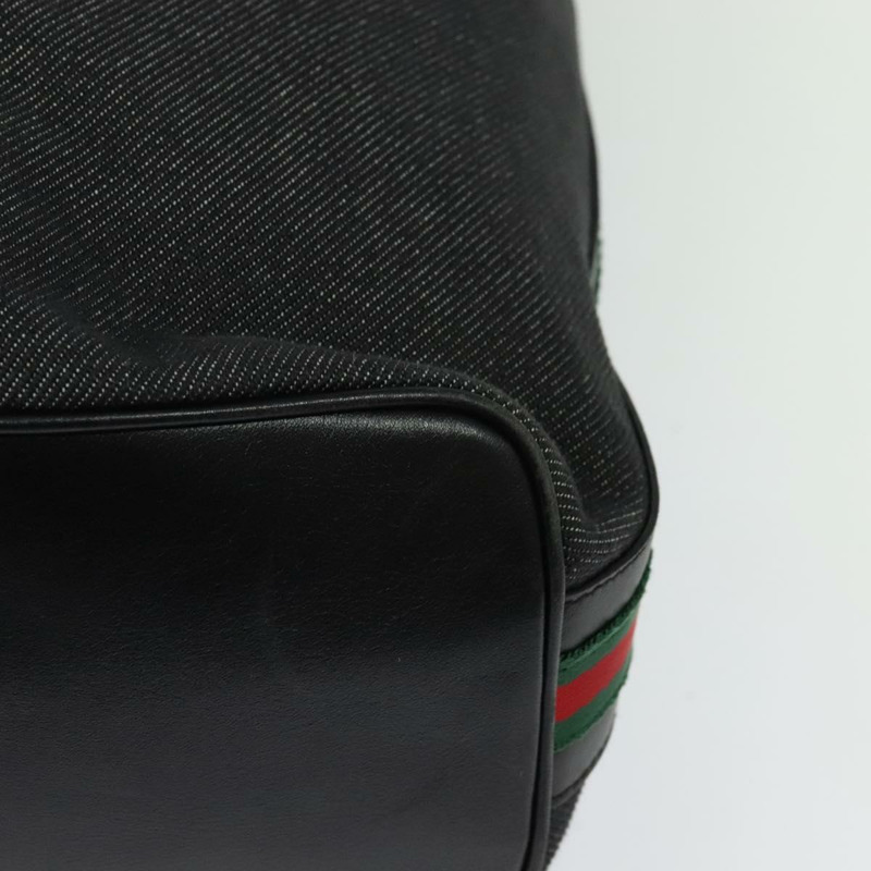 【日本直送】GUCCI Web Sherry Line 單肩包 帆布 黑色 金色 73884 正品 gh324-15