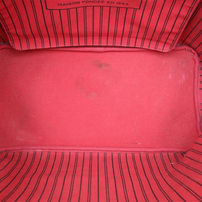 LOUIS VUITTON(路易威登) Neverfull 大號 39 配子袋 棕色棋盤格 PVC 金扣 2019-12