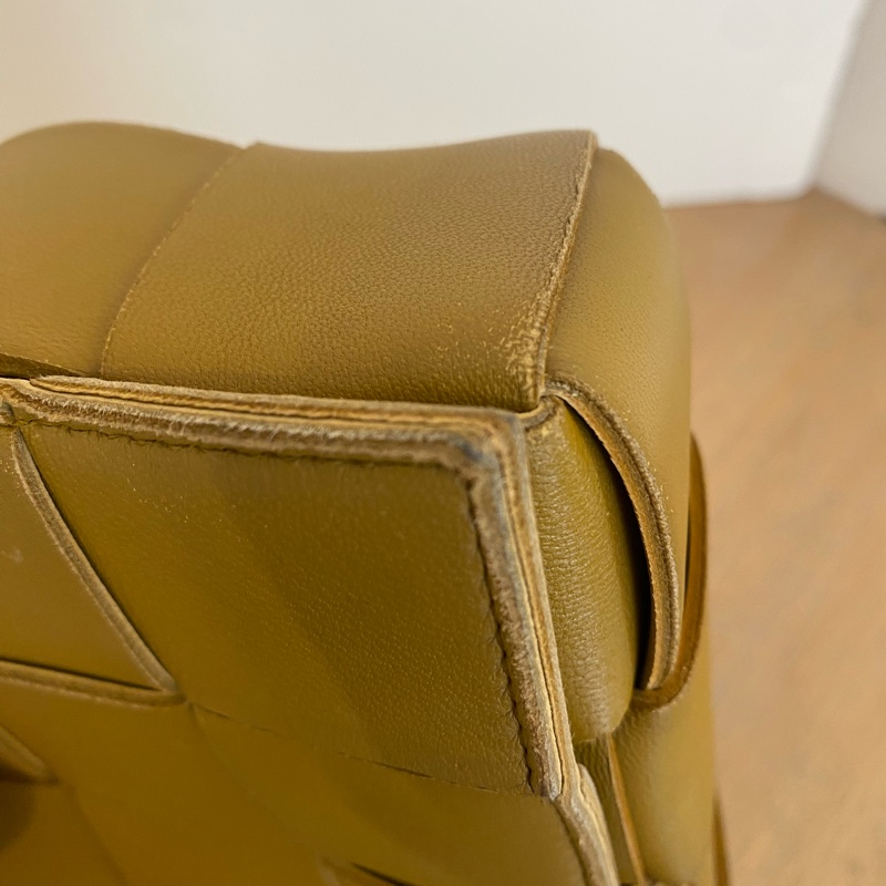 Bottega Veneta 葆碟家cassette芥末棕15格豆腐包-9